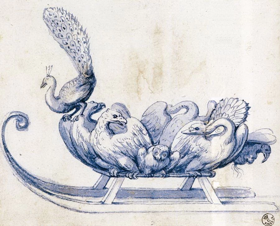 Schizzo per una slitta - Uffizi, Firenze